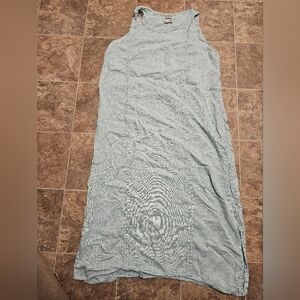 Excellent condition! FLAX Women's Linen Dress! BEAUTIFUL! Size Large Soft Teal.